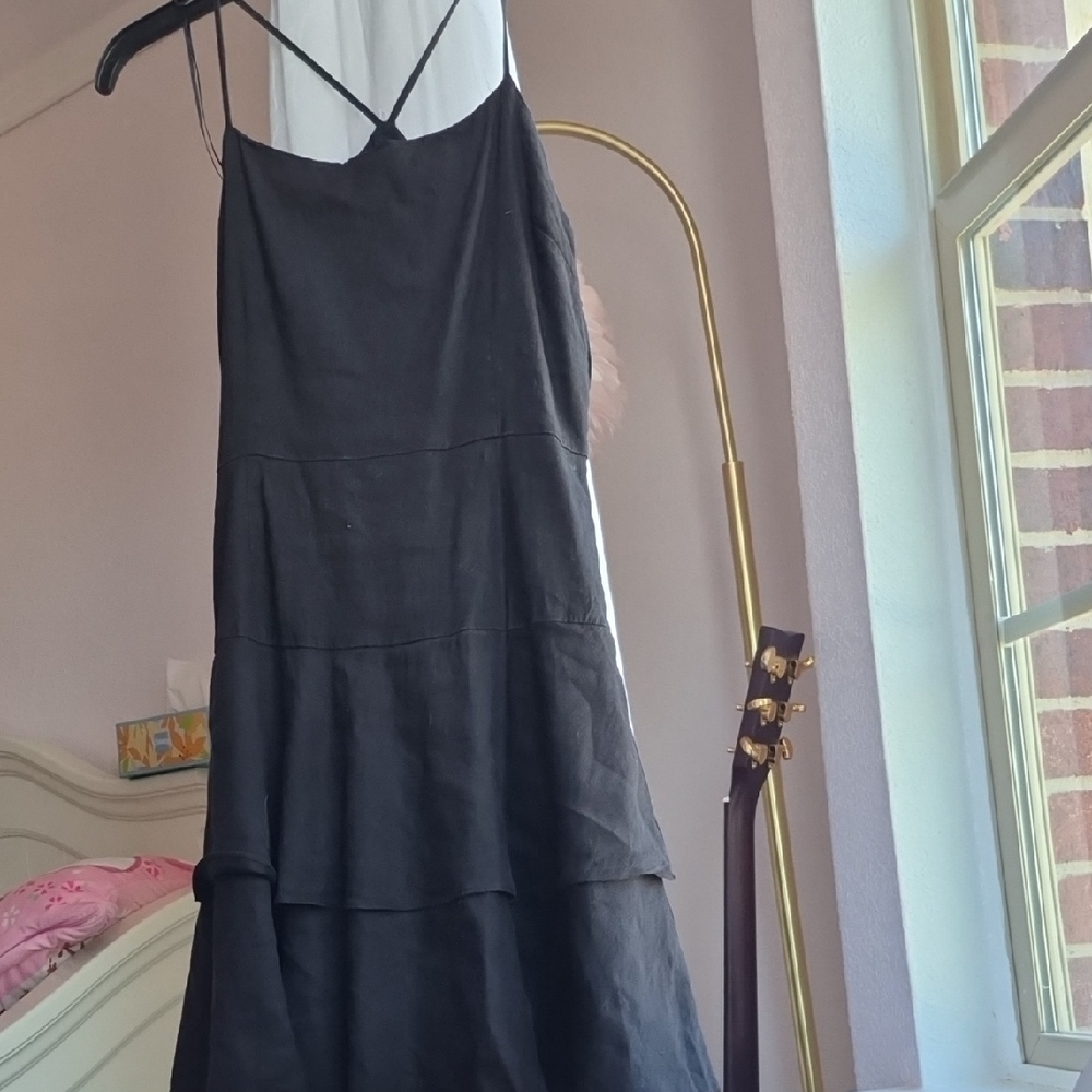 Cute Black Spaghetti Strap Dress